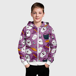 Толстовка на молнии детская Halloween 2020, цвет: 3D-белый — фото 2