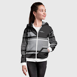 Толстовка на молнии детская Forza Horizon, цвет: 3D-белый — фото 2