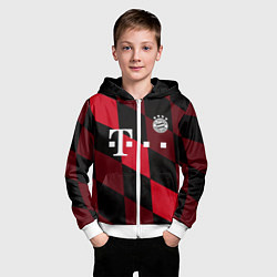 Толстовка на молнии детская ФК Бавария Мюнхен, цвет: 3D-белый — фото 2