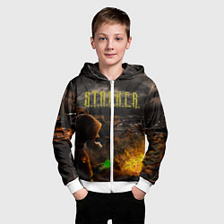 Толстовка на молнии детская Stalker 2, цвет: 3D-белый — фото 2