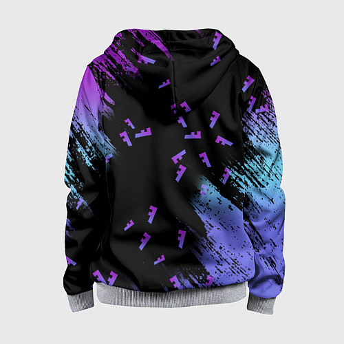 Детская толстовка на молнии FORTNITE MARSHMELLO / 3D-Меланж – фото 2