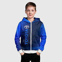 Толстовка на молнии детская TOYOTA ТОЙОТА, цвет: 3D-белый — фото 2