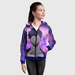 Толстовка на молнии детская Поднятие уровня в одиночку, цвет: 3D-синий — фото 2