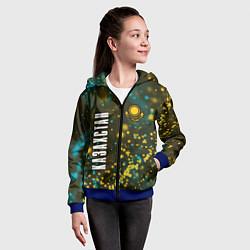 Толстовка на молнии детская КАЗАХСТАН KAZAKHSTAN, цвет: 3D-синий — фото 2