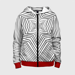 Толстовка на молнии детская Bring me the horizon white, цвет: 3D-красный