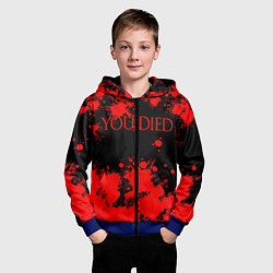 Толстовка на молнии детская DARK SOULS, цвет: 3D-синий — фото 2