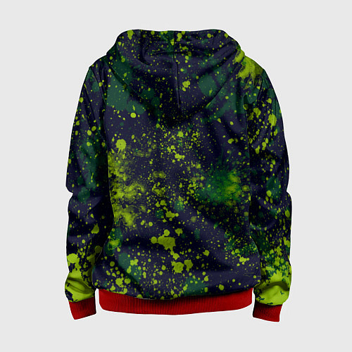 Детская толстовка на молнии Camouflage / 3D-Красный – фото 2