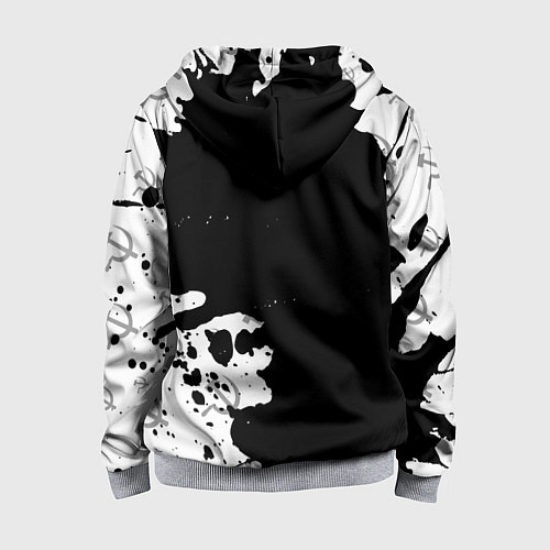 Детская толстовка на молнии СССР USSR / 3D-Меланж – фото 2