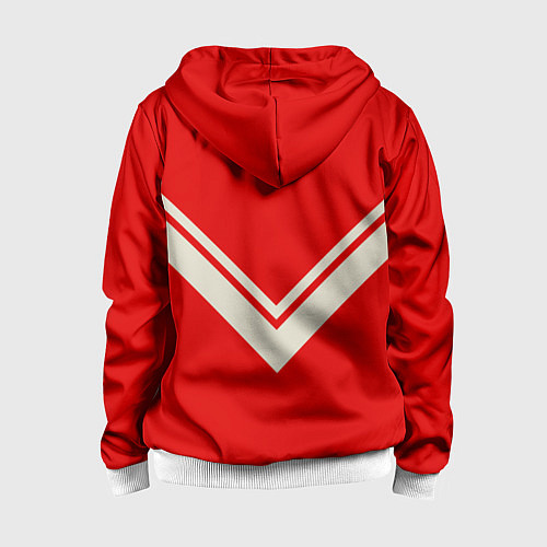 Детская толстовка на молнии СССР хоккейная форма / 3D-Белый – фото 2