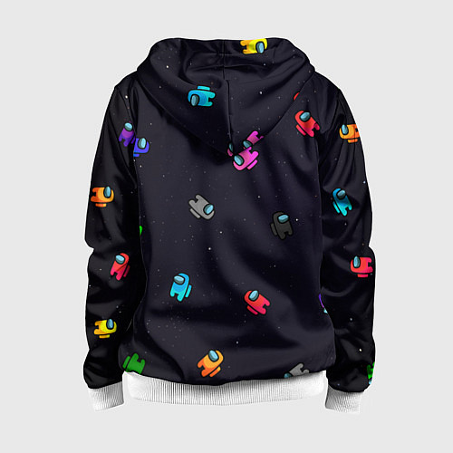 Детская толстовка на молнии Among Us / 3D-Белый – фото 2