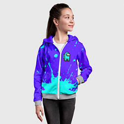 Толстовка на молнии детская AMONG US АМОНГ АС, цвет: 3D-меланж — фото 2