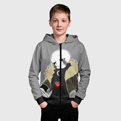 Толстовка на молнии детская UNDERTALE, цвет: 3D-черный — фото 2