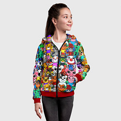 Толстовка на молнии детская ROBLOX PIGGY, цвет: 3D-красный — фото 2