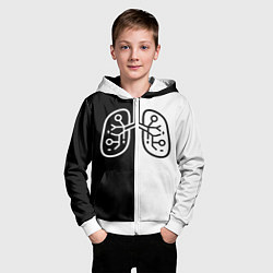 Толстовка на молнии детская ЛЕГКИЕ, цвет: 3D-белый — фото 2