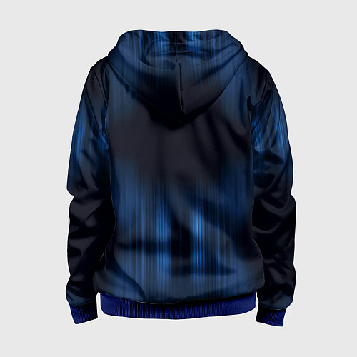 Детская толстовка на молнии НЕОНОВЫЙ ДОЖДЬ / 3D-Синий – фото 2