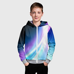 Толстовка на молнии детская Сияние, цвет: 3D-меланж — фото 2