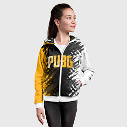 Толстовка на молнии детская PUBG, цвет: 3D-белый — фото 2