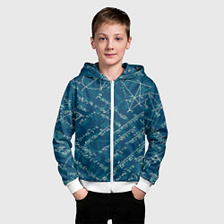 Толстовка на молнии детская Математика, цвет: 3D-белый — фото 2