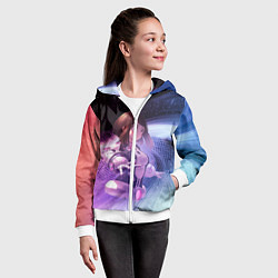 Толстовка на молнии детская Урарака, Очако, цвет: 3D-белый — фото 2