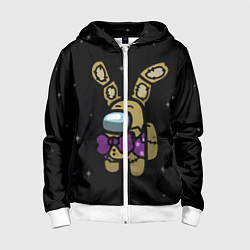 Толстовка на молнии детская AMONG US, цвет: 3D-белый