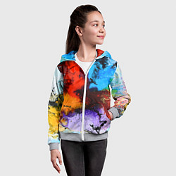 Толстовка на молнии детская Импрессия, цвет: 3D-меланж — фото 2