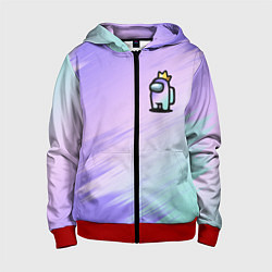 Толстовка на молнии детская AMONG US GRADIENT, цвет: 3D-красный