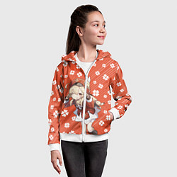 Толстовка на молнии детская GENSHIN IMPACT, цвет: 3D-белый — фото 2