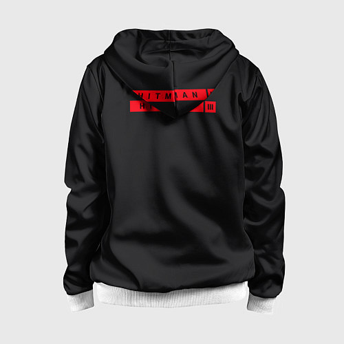 Детская толстовка на молнии Hitman III / 3D-Белый – фото 2