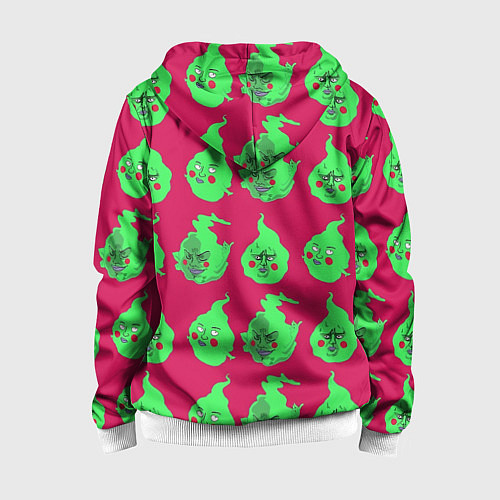 Детская толстовка на молнии Моб Психо 100 / 3D-Белый – фото 2