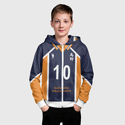 Толстовка на молнии детская Волейбол!! ФОРМА ХИНАТЫ, цвет: 3D-белый — фото 2