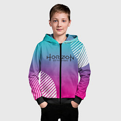 Толстовка на молнии детская Horizon Zero Dawn, цвет: 3D-черный — фото 2