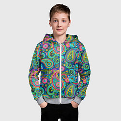 Толстовка на молнии детская Славянские Узоры, цвет: 3D-меланж — фото 2