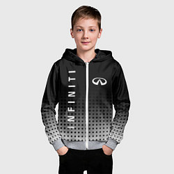 Толстовка на молнии детская Infiniti, цвет: 3D-меланж — фото 2