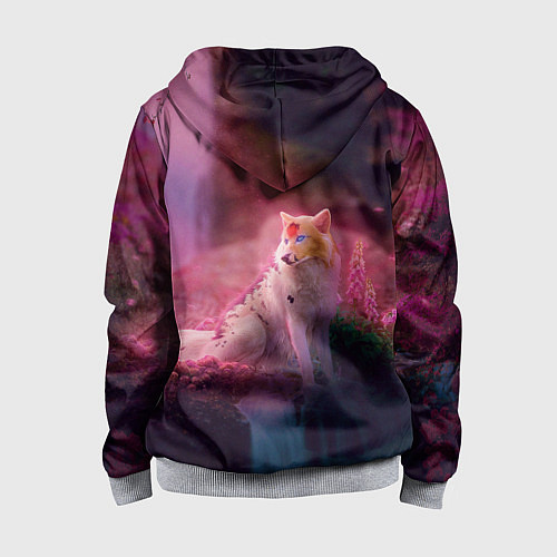 Детская толстовка на молнии Лисичка / 3D-Меланж – фото 2