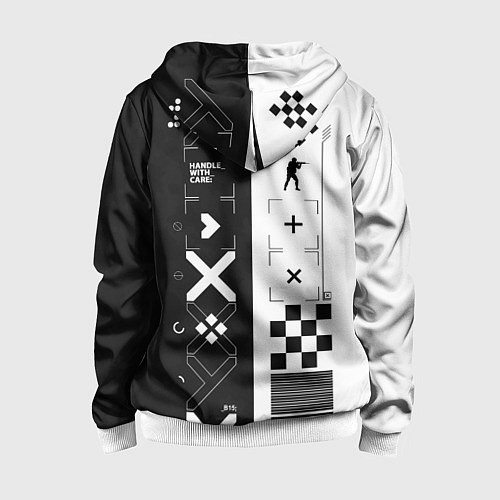 Детская толстовка на молнии Printstream Поток информации / 3D-Белый – фото 2