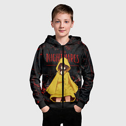 Толстовка на молнии детская Little Nightmares 2, цвет: 3D-черный — фото 2