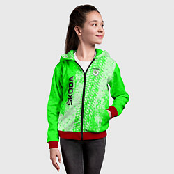 Толстовка на молнии детская SKODA, цвет: 3D-красный — фото 2