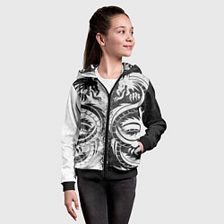 Толстовка на молнии детская ДРАКОНЫ DRAGONS, цвет: 3D-черный — фото 2