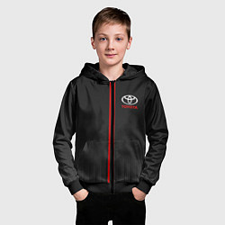 Толстовка на молнии детская TOYOTA PASSION FOR LIFE, цвет: 3D-черный — фото 2