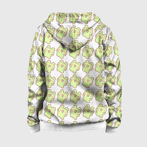 Детская толстовка на молнии Счастливые лягушки / 3D-Белый – фото 2