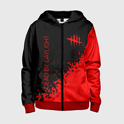 Толстовка на молнии детская Dead by Daylight, цвет: 3D-красный