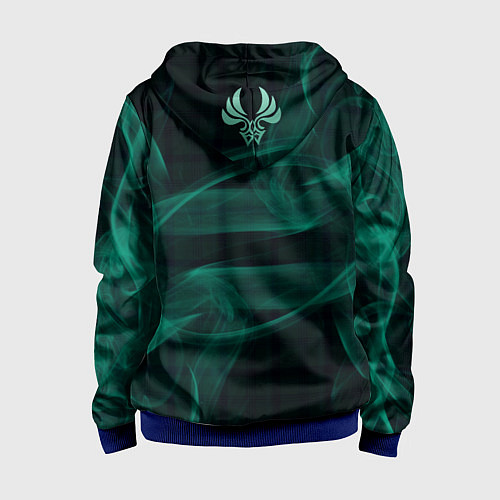 Детская толстовка на молнии Genshin Impact - Venti / 3D-Синий – фото 2