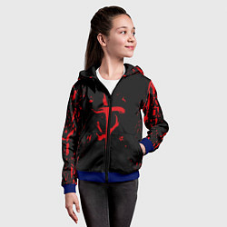 Толстовка на молнии детская DOOM SLAYER, цвет: 3D-синий — фото 2