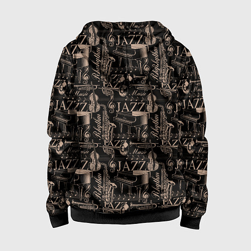 Детская толстовка на молнии Jazz / 3D-Черный – фото 2