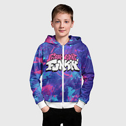 Толстовка на молнии детская Friday Night Funkin, цвет: 3D-белый — фото 2