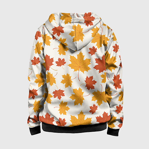 Детская толстовка на молнии Осень Autumn / 3D-Черный – фото 2