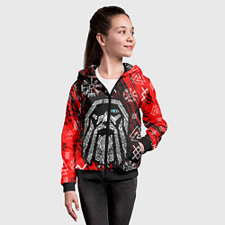 Толстовка на молнии детская БОГ ОДИН СИВОЛИКА, цвет: 3D-черный — фото 2