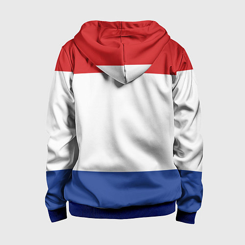 Детская толстовка на молнии Мордовия / 3D-Синий – фото 2