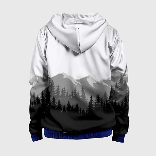 Детская толстовка на молнии SIREN HEAD DARK FOREST / 3D-Синий – фото 2