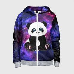 Толстовка на молнии детская Space Panda, цвет: 3D-меланж